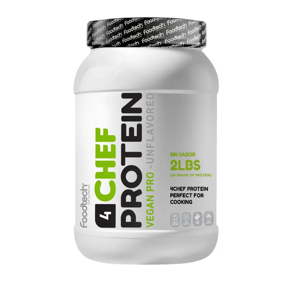4 Chef Vegan Protein (Proteína Vegana) Sin Sabor para Cocinar 2lb  - Foodtech