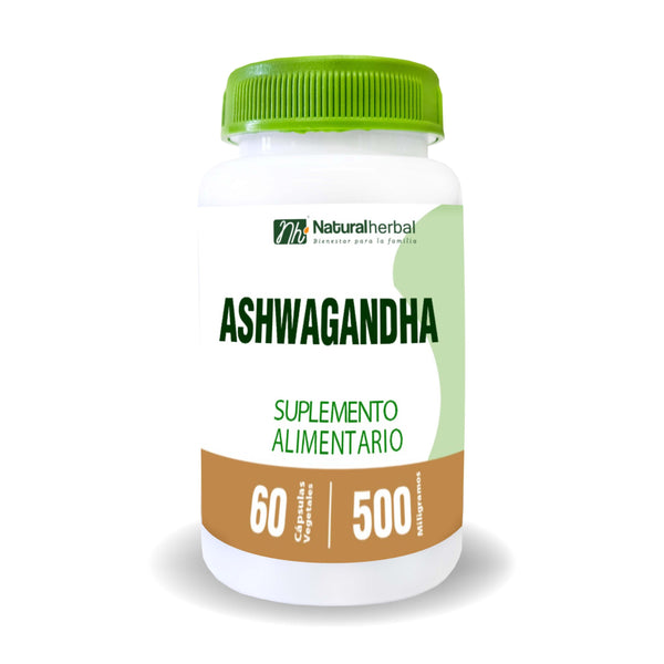 Ashwagandha 500mg 60 Veg Caps - Natural Herbal