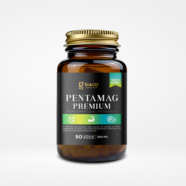 PentaMag 5 Magnesios (Citrato, L-Treonato, Taurato, Bisglicinato, Malato) 500mg 90 Veg Caps - RI&CO