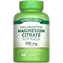 Citrato de Magnesio High Absorption 250mg 60 Cápsulas Blandas - Nature's Truth