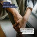 Pareja tomada de la mano junto al texto del Calcio con magnesio y vitamina D