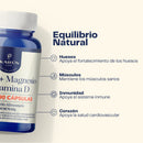 Infografía del Calcio con magnesio y vitamina D y sus cuatro áreas declaradas por el fabricante