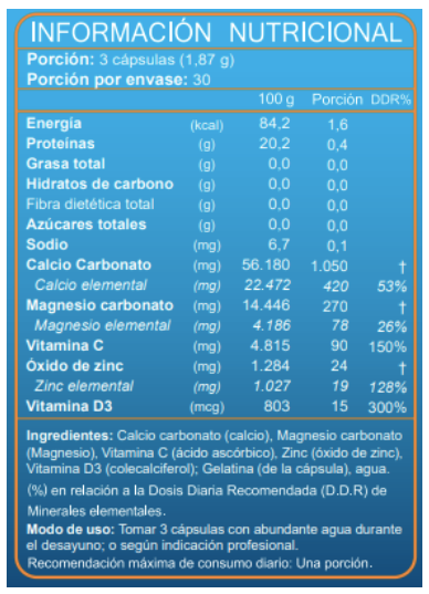 Calcio + Magnesio + Vitamina D3 90 Caps - FNL