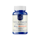 Frasco de Calcio más Magnesio y Vitamina D 550 mg de Karün Life, 90 cápsulas y 50 g netos para 45 días