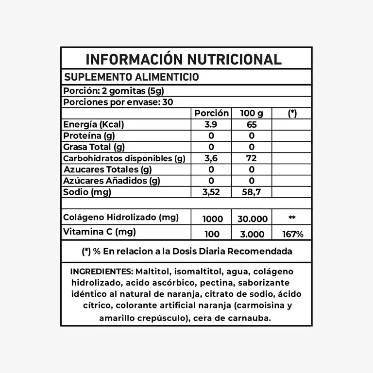 Colágeno y Vitamina C 60 Gomitas - Eterna Nutrition