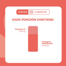 Cada porción de las gomitas de Colágeno: 2 gomitas con 500 mg de colágeno y 100 mg de vitamina C