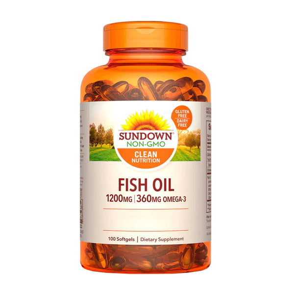 Extra Strength Fish Oil 1200mg 100 Softgels - Sundown Naturals