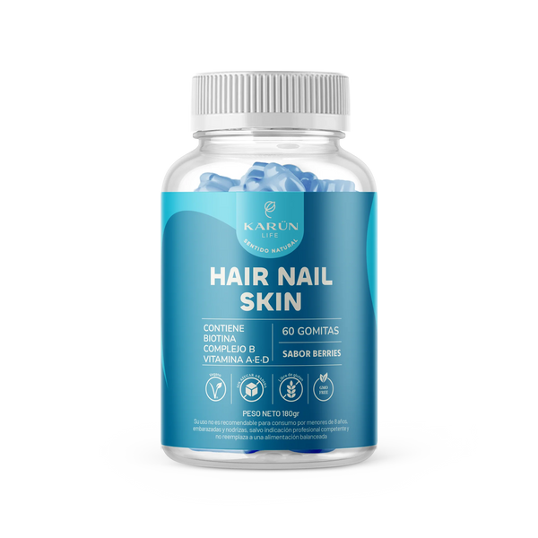Hair Nail Skin Sabor Berries 60 Gomitas - Karun Life