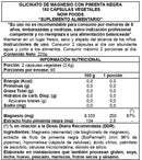 Glicinato de Magnesio con Biopiperina 180 Cápsulas Vegetales - Now