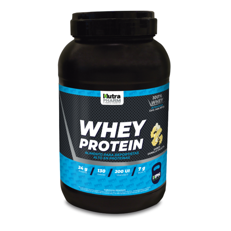 100% Whey Protein Vainilla Galleta (25 porciones) 850gr - Nutrapharm