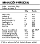 Tabla del Mag Max 4 Magnesios: 2 comprimidos de 2,6 g, 30 porciones y 215 mg de magnesio elemental