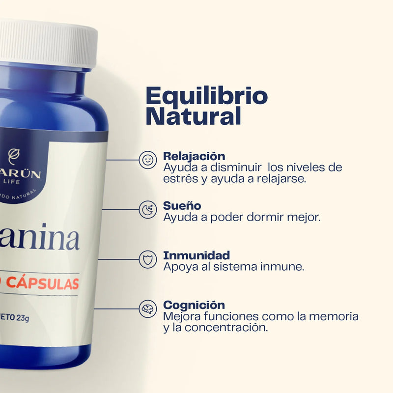 L-Teanina 200mg 60 Cápsulas - Karun Life