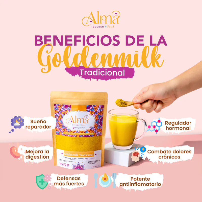 Golden Milk Leche Dorada Tradicional Grande 180gr - Alma Golden Food