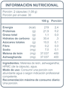 Melena de León + Ashwagandha 800mg 60 Cápsulas - FNL