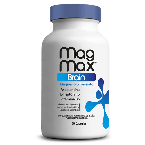 Mag Max Brain (Magnesio L-Treonato, Astaxantina, L-Triptófano, Vitamina B6) 60 Caps  - Newscience