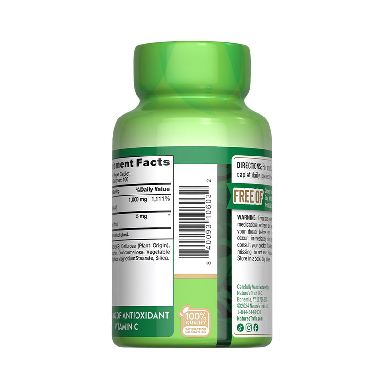 Vitamina C 1000mg Con Rosa Mosqueta 100 Comprimidos - Nature's Truth