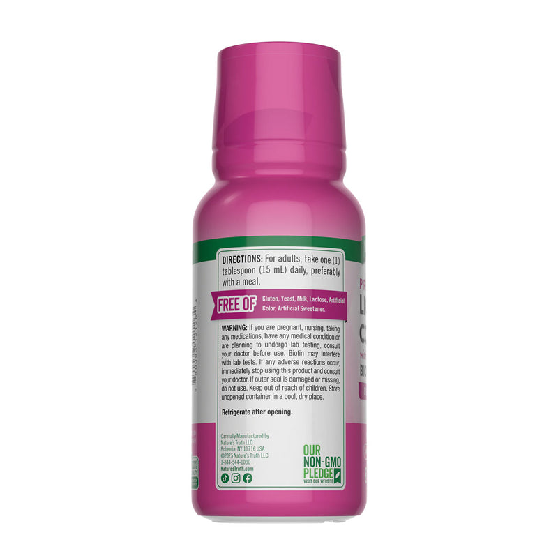 Colágeno Líquido Premium con Biotina y Vitamina C (Tipo I y III) Sabor Berries 237ml - Nature's Truth