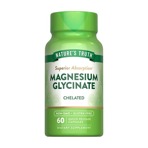 Glicinato de Magnesio Quelado Superior Absorption 60 Cápsulas - Nature's Truth
