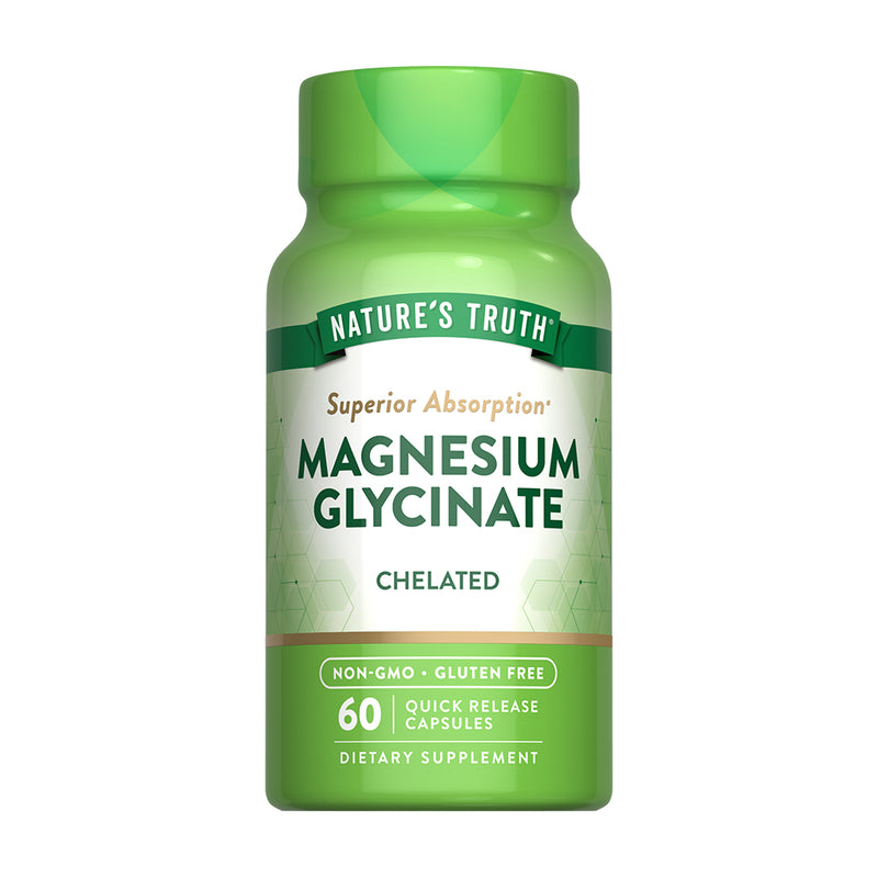 Glicinato de Magnesio Quelado Superior Absorption 60 Cápsulas - Nature's Truth
