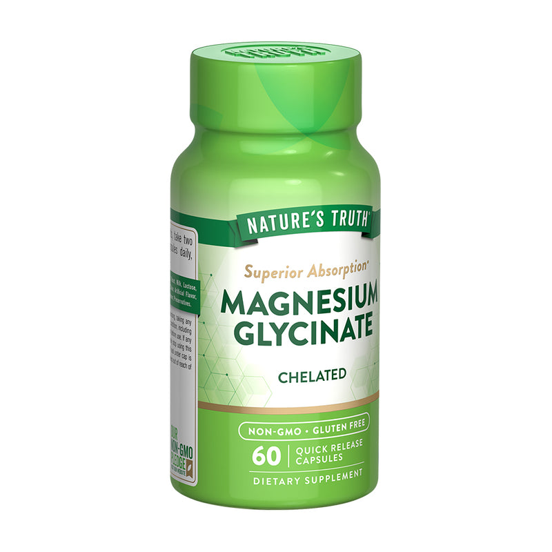 Glicinato de Magnesio Quelado Superior Absorption 60 Cápsulas - Nature's Truth