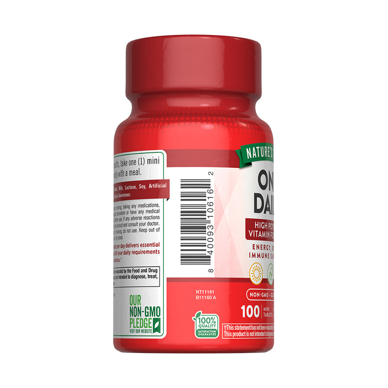 Multivitamínico One Daily (Uno al Día) para Hombres y Mujeres 100 Mini Tabletas - Nature's Truth