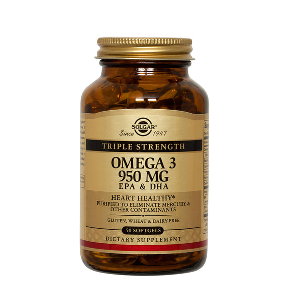 Triple Strength Omega 3 950mg EPA & DHA 50 Softgels - Solgar