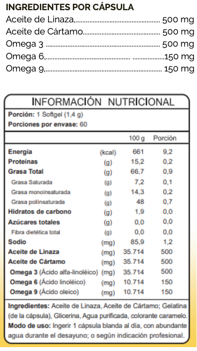 Omega 3-6-9 60 Caps Blandas - FNL