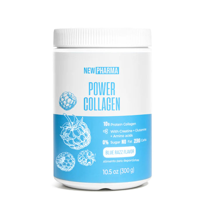 Colágeno Power Collagen Sabor Frambuesa Azul y Arándanos 300gr - NewPharma