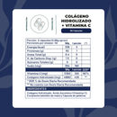 Tabla del Colágeno Hidrolizado de 90 cápsulas: porción de 2 cápsulas, 45 porciones y 430 mg de colágeno