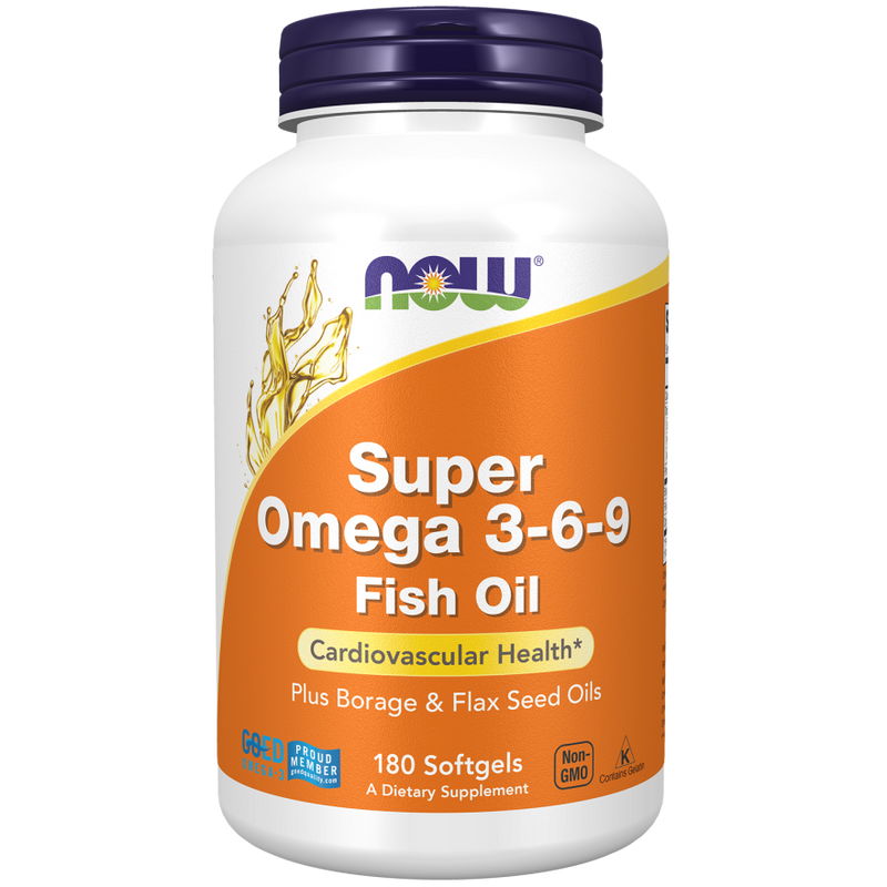 Super Omega 3-6-9 180 Softgels - Now