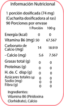 Vitamina B6 (Piridoxina) 50mg 90 Porciones - Dulzura Natural