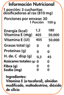 Vitamina E (Tocoferol) 405UI 30 Porciones - Dulzura Natural