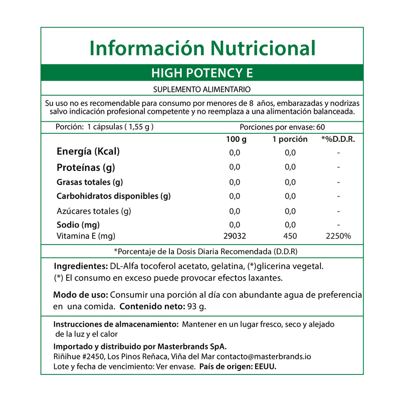 Vitamina E High Potency 1000UI 450mg 60 Cápsulas Blandas - Nature's Truth