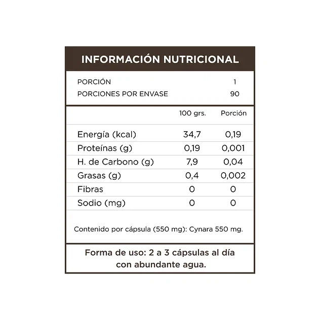 Alcachofa Cynara 550mg 90 Caps - Karun Life