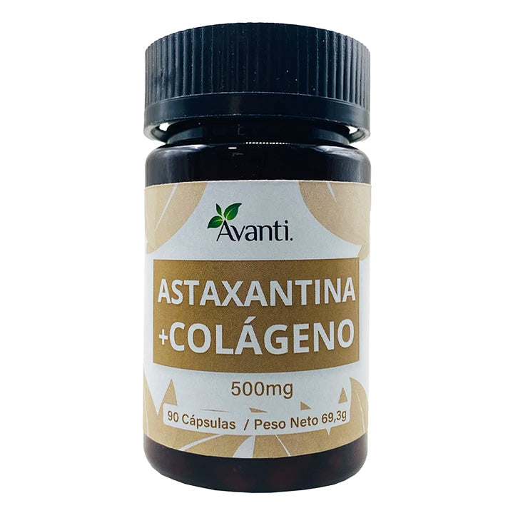 Astaxantina + Colágeno Marino 500mg 90 Cápsulas Blandas - Avanti