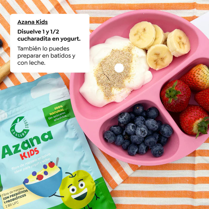 Azana Kids Fibra de Manzana en Polvo con Prebióticos y Probióticos 154 g – Cáscara Foods