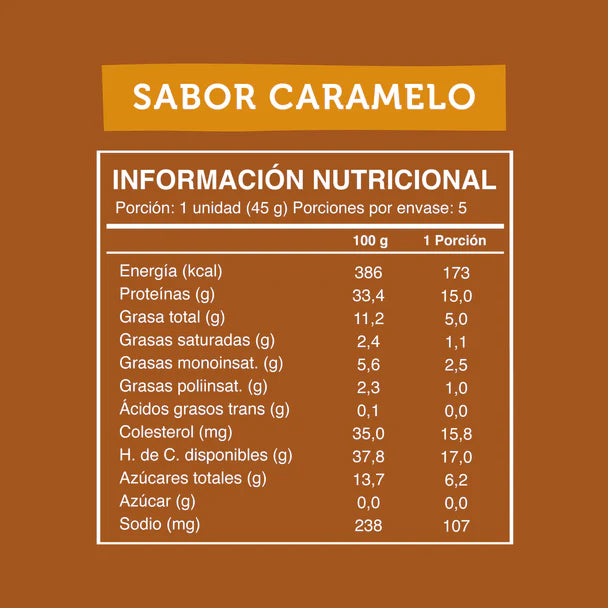 Barritas Wild Protein Sabor Caramelo 5 Unidades - Wild Foods