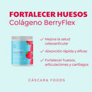 Colágeno BerryFlex con Pulpa Natural de Frutilla 300gr - Cáscara Foods