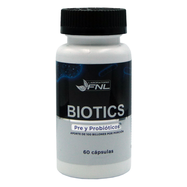 Biotics Pre y Probióticos - 14 Cepas - 100 billones 60 Caps- FNL