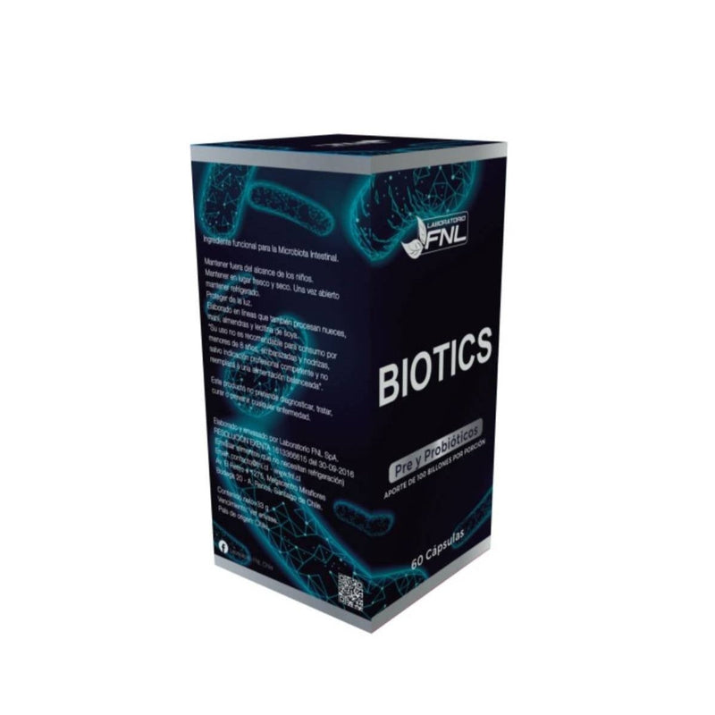 Biotics Pre y Probióticos - 14 Cepas - 100 billones 60 Caps- FNL