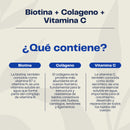 Biotina + Colágeno Hidrolizado + Vitamina C 500mg 60 Veg Caps - Karun Life