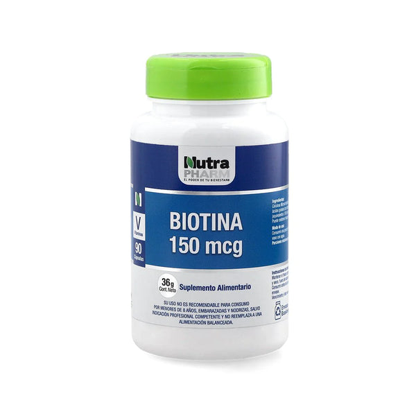 Biotina 150 mcg 90 Caps - Nutrapharm