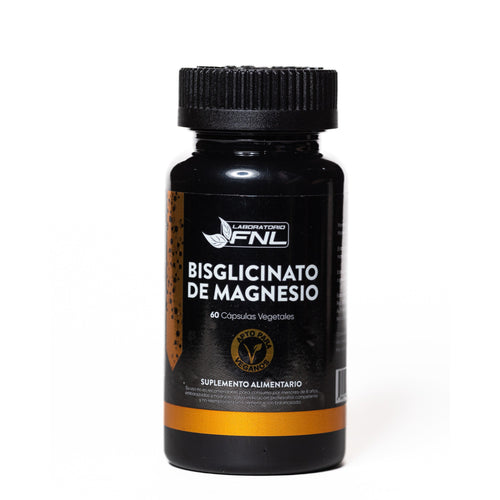 Frasco de Bisglicinato de Magnesio de Laboratorio FNL, 60 cápsulas vegetales para 60 días