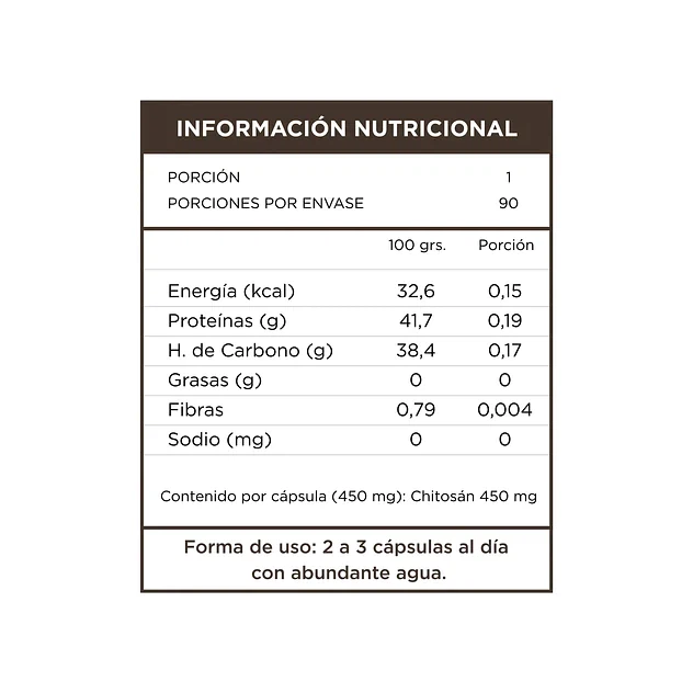 Chitosán 450mg 90 Caps - Karun Life