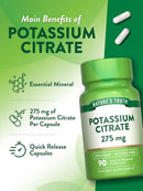 Citrato de Potasio 275mg 90 Cápsulas - Nature's Truth