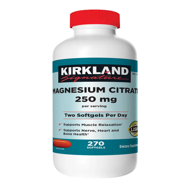 Citrato de Magnesio 250mg 270 Softgels - Kirkland Signature