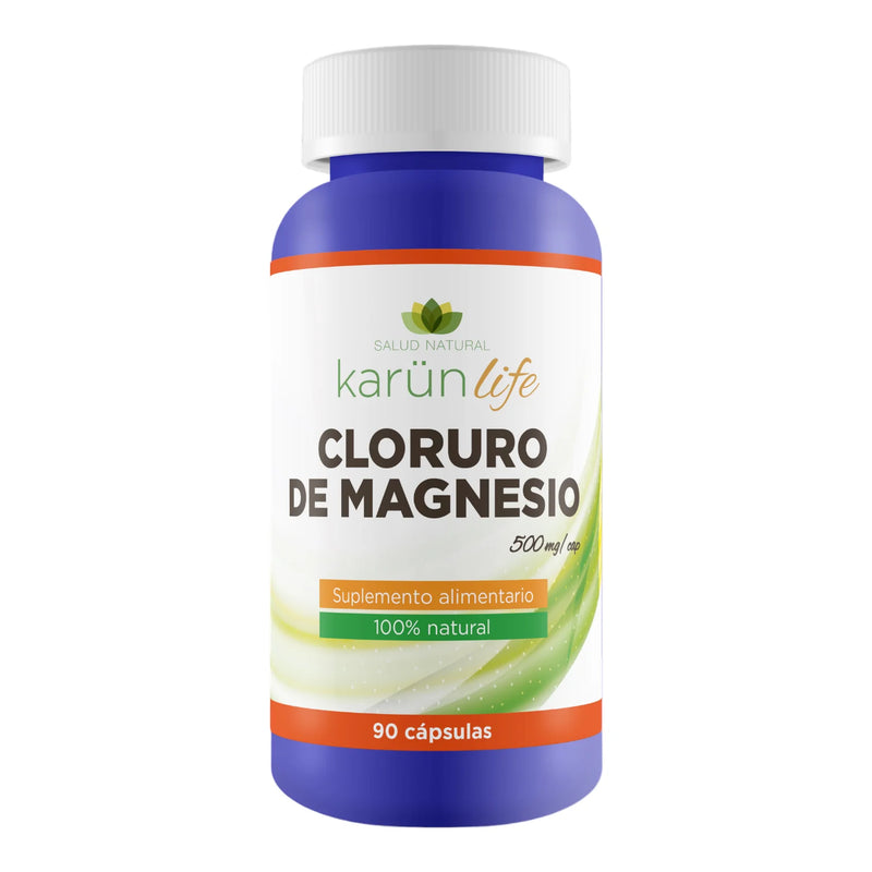 Cloruro de Magnesio 500mg 90 Caps - Karun Life