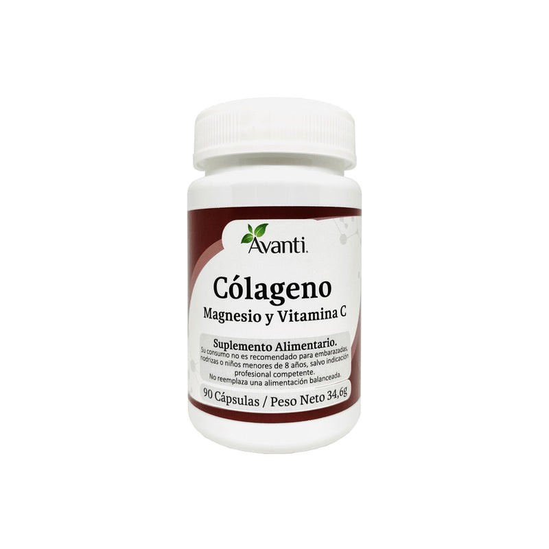 Colágeno, Magnesio, Vitamina C 90 Caps - Avanti