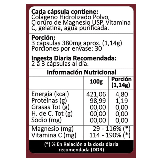 Colágeno, Magnesio, Vitamina C 90 Caps - Avanti