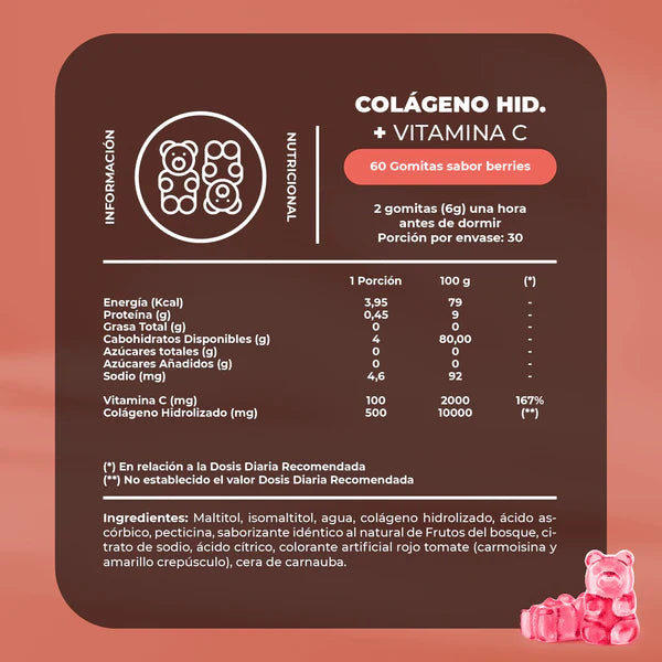 Colágeno Hidrolizado + Vitamina C 60 Gomitas - Karun Life